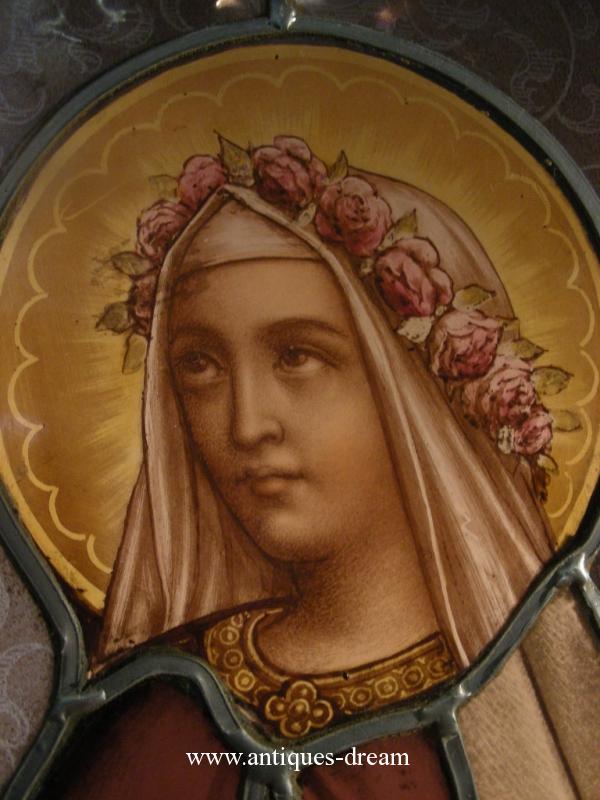 Stained Glass Window Representing St Therese A Jesus infante - stained_glass_window_representing_st_therese_a_jesus_infante_antiques_dream_1416232399